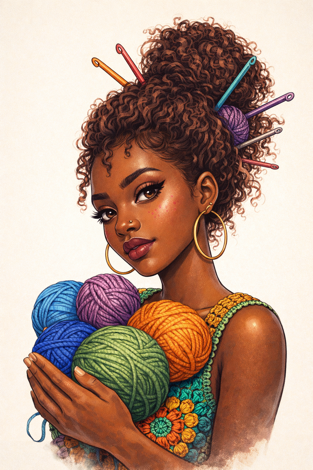 Just a Girl with Her Yarn Tee