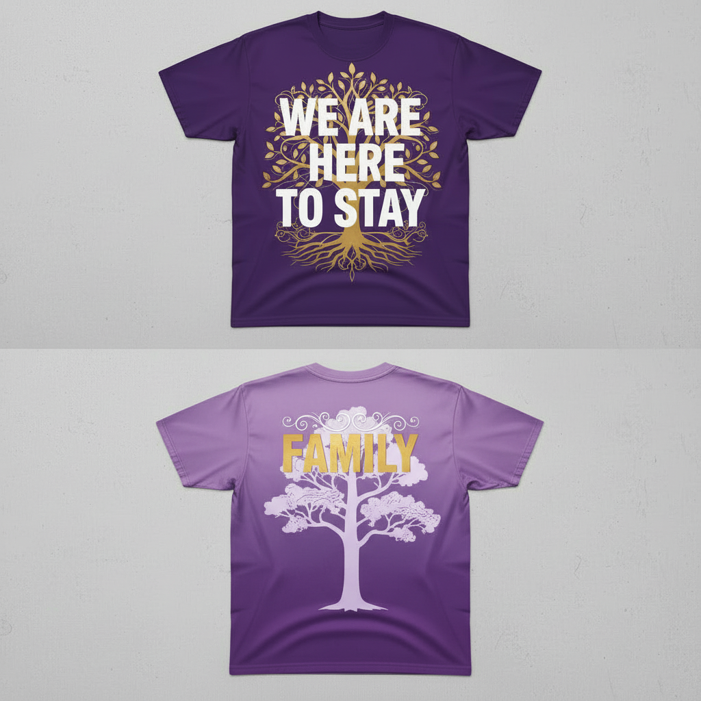 We Are Here To Stay Family Reunion Tee - Front